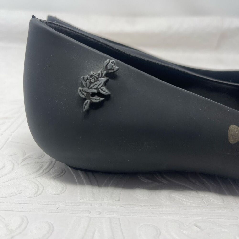 Melissa x Disney Villains Black Gold Cruella de Vil Slip On Flat Shoes Size 6 - Picture 5 of 7